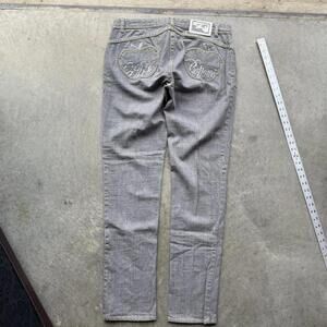 Y2K Apple Bottom Jeans Gray size 13/14 2000s girl style waist 36 x 33